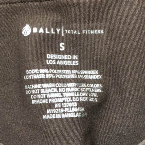 🌕 NWT Bally Total Fitness Small Brown Leggings - Picture 6 of 6